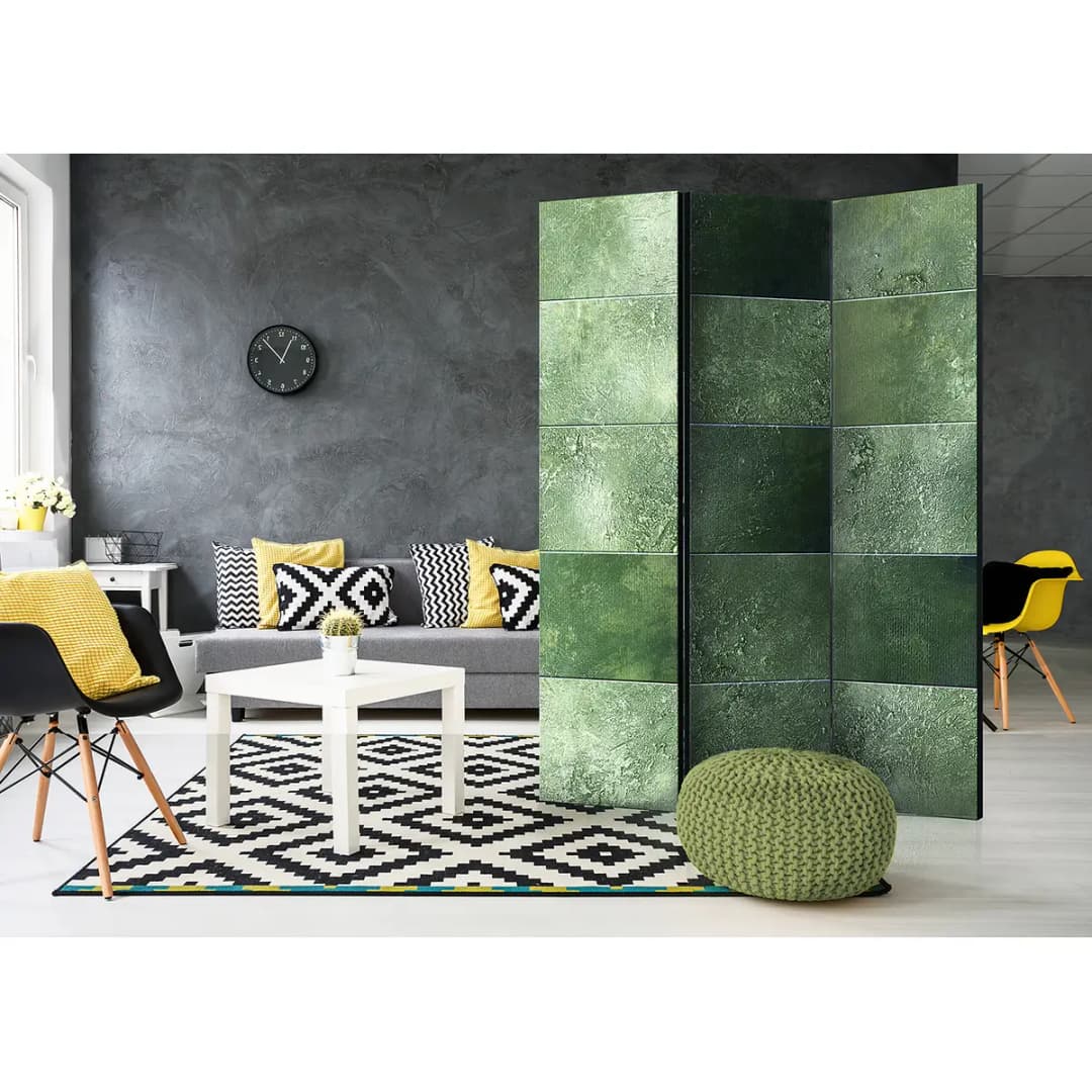Paravent Green Puzzle Fleece Grün | Grün