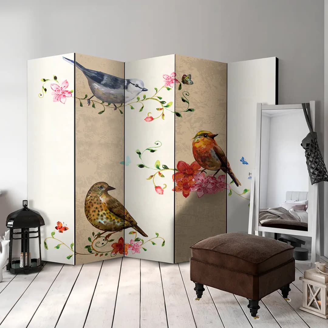 Paravent Bird Song | Mehrfarbig