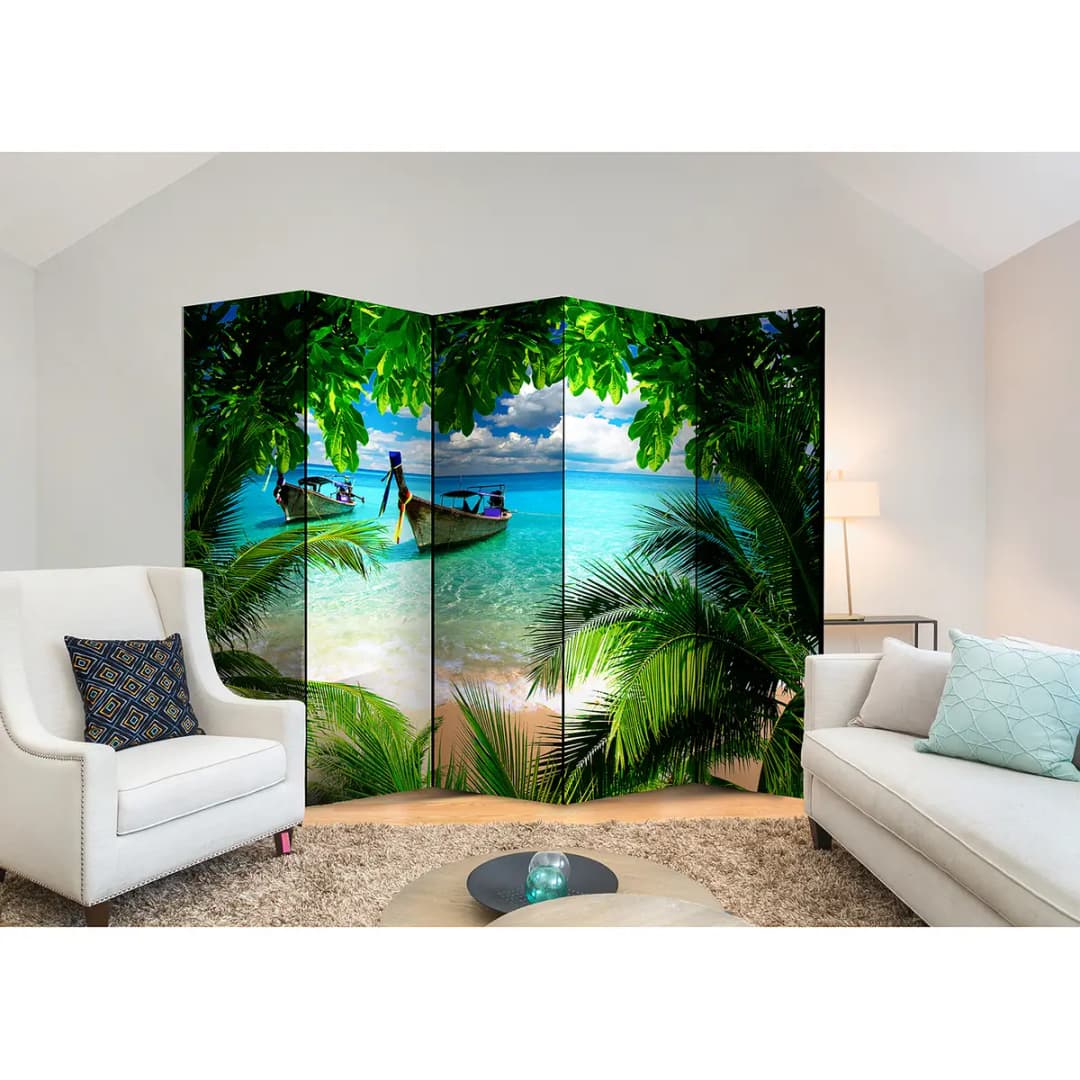 Paravent Tropical Paradise | Mehrfarbig