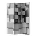 Paravent Geometric Puzzle Fleece Grau | Grau