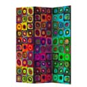 Paravent Colorful Abstract Art Fleece Multicolor | Mehrfarbig