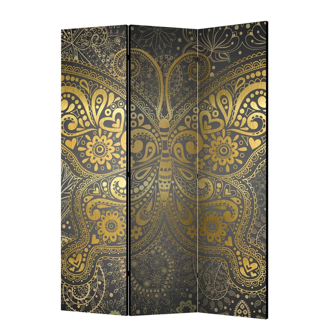 Paravent Golden Butterfly Fleece Gelb | Gelb