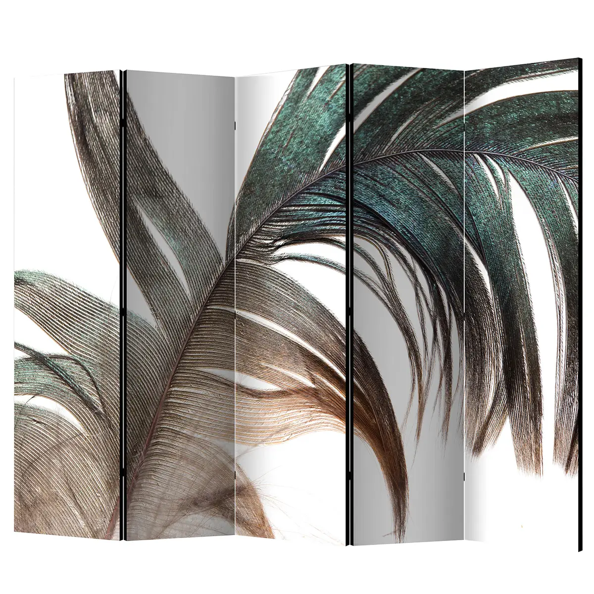Paravent Beautiful Feather Fleece | Mehrfarbig