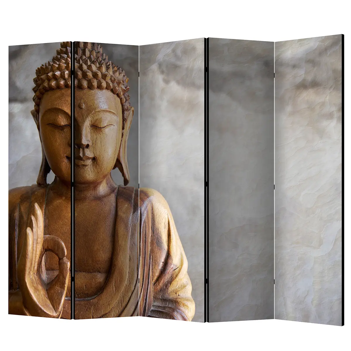 Paravent Buddha Fleece Braun | Braun