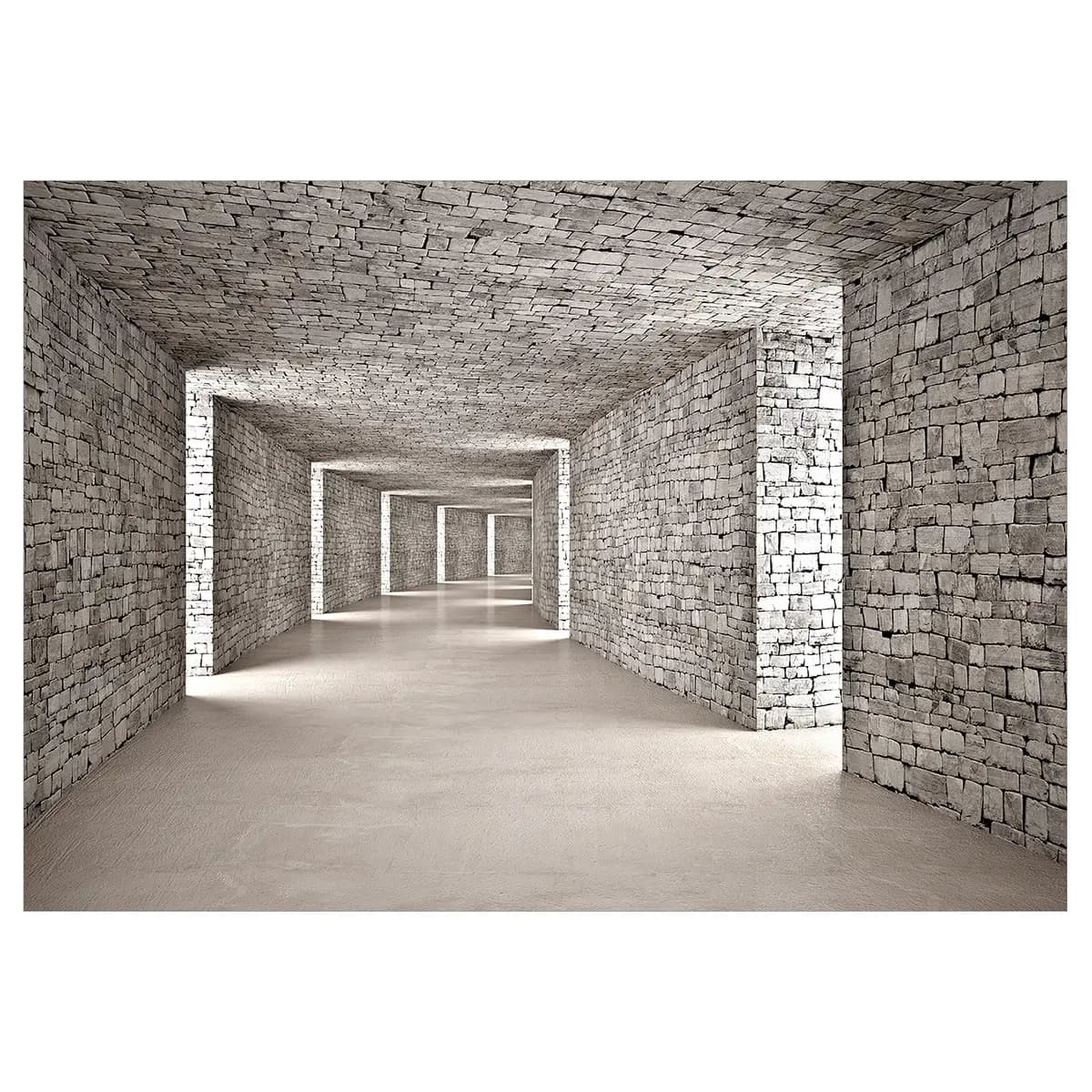 Vlies Fototapete Mysterious Tunnel | Grau