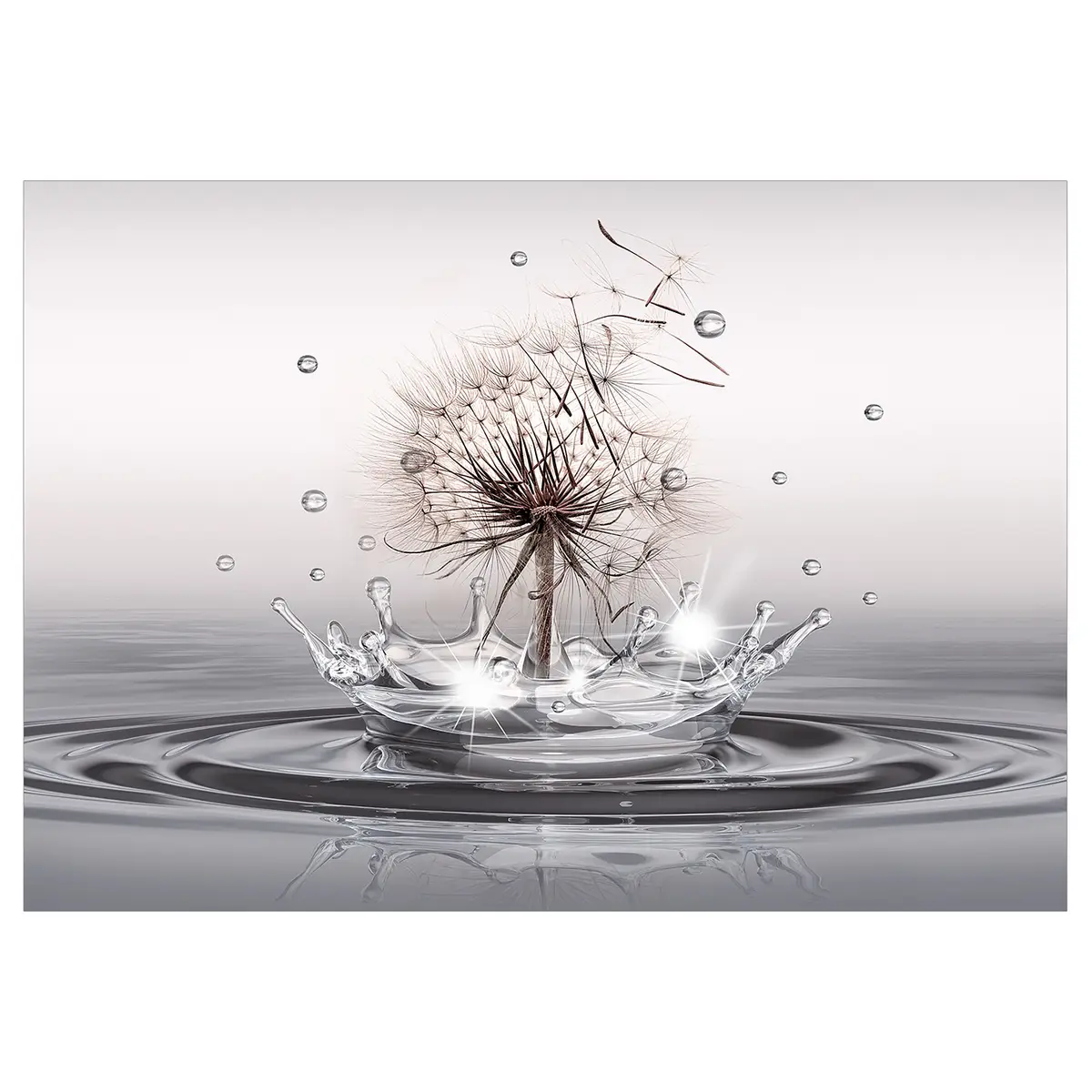 Vlies Fototapete Wind Drops | Grau