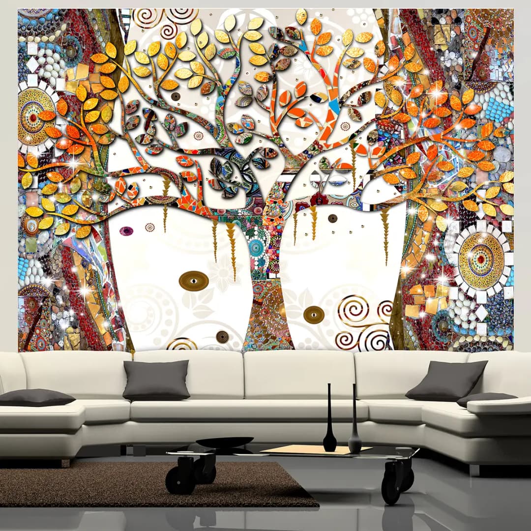 Vlies Fototapete Decorated Tree | Mehrfarbig