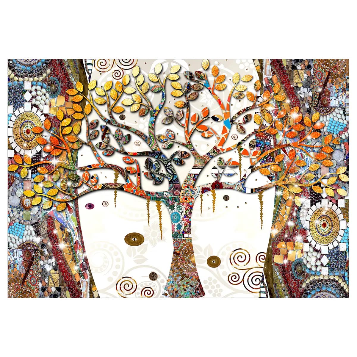 Vlies Fototapete Decorated Tree | Mehrfarbig