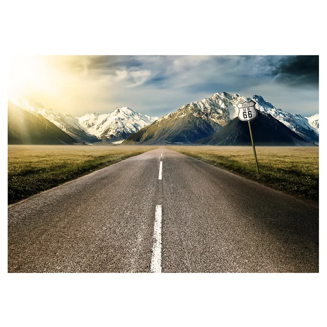 Vlies Fototapete The Long Road | Grau