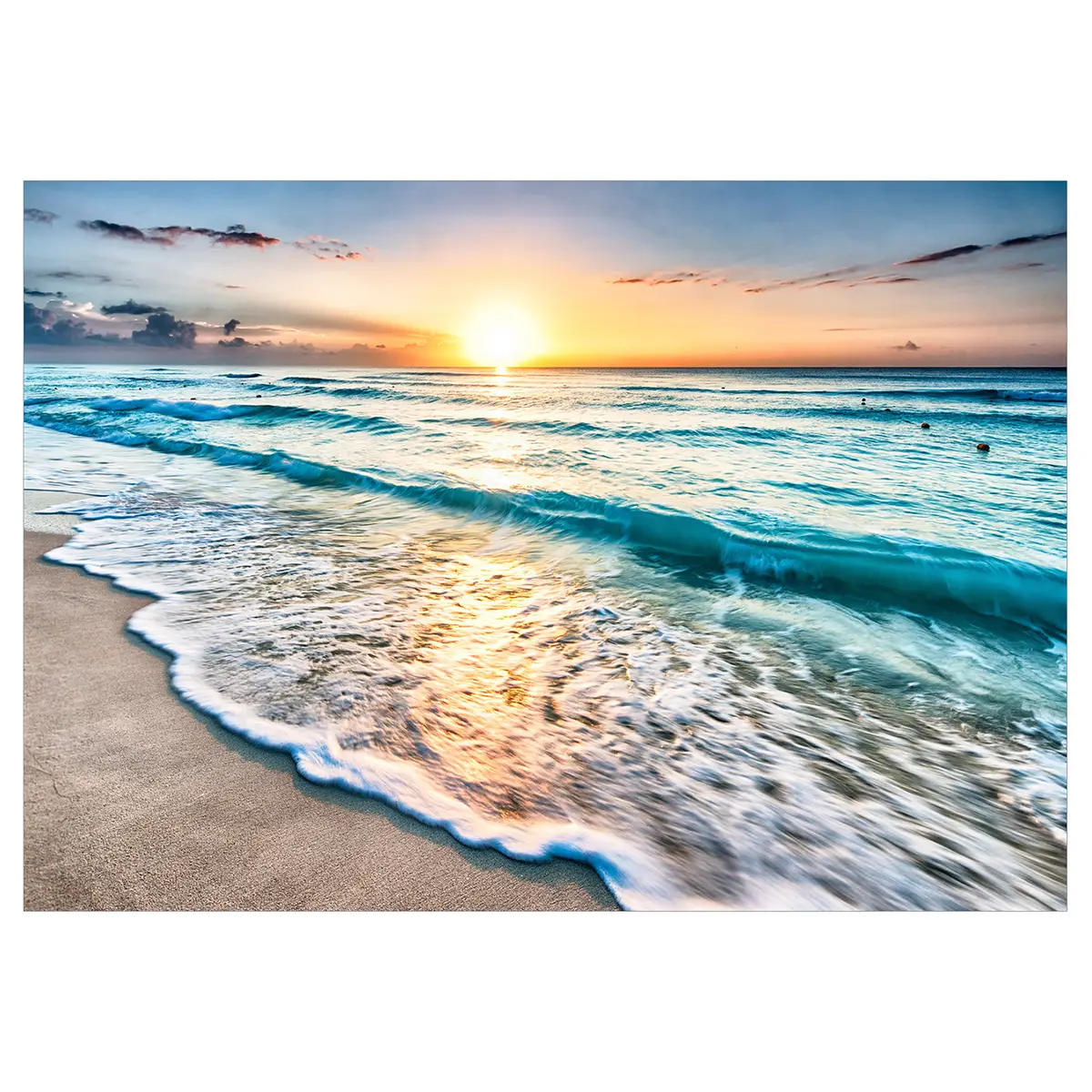 Vlies Fototapete Walk Along the Seashore | Mehrfarbig