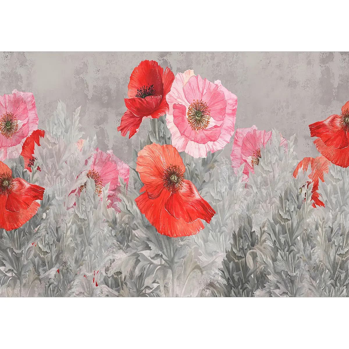 Vlies Fototapete Gray Meadow | Grau