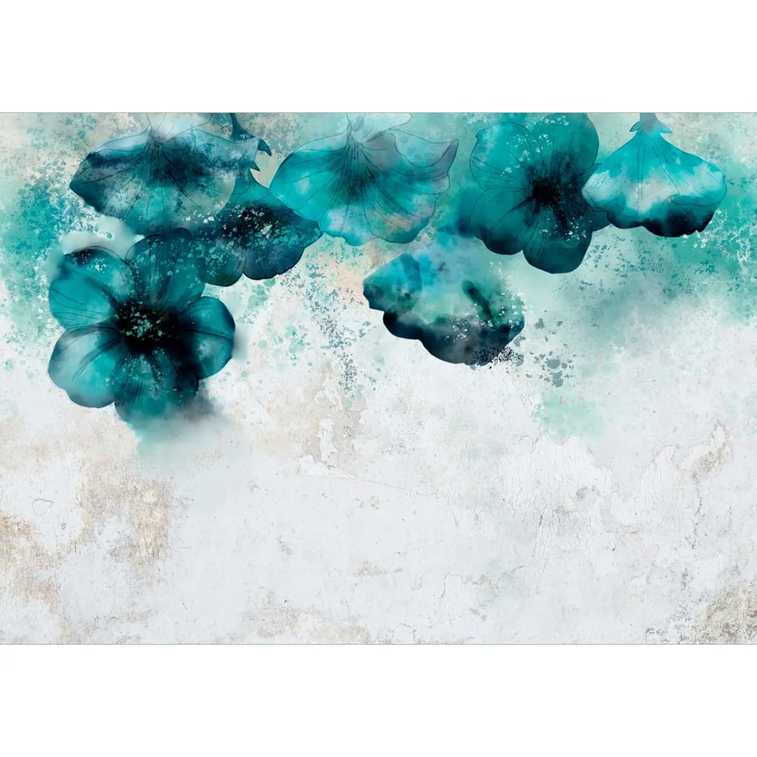 Vlies Fototapete Blue Poppies | Blau