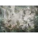 Vlies Fototapete Rain Forest in the Fog | Grau
