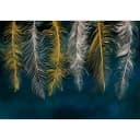 Vlies Fototapete Gilded Feathers | Blau