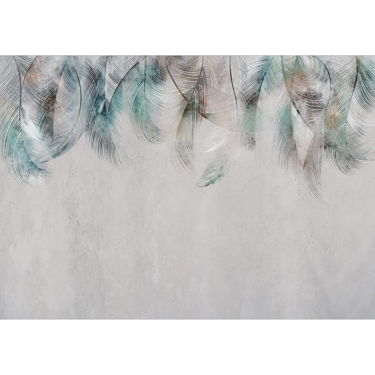 Vlies Fototapete Colourful Feathers | Mehrfarbig