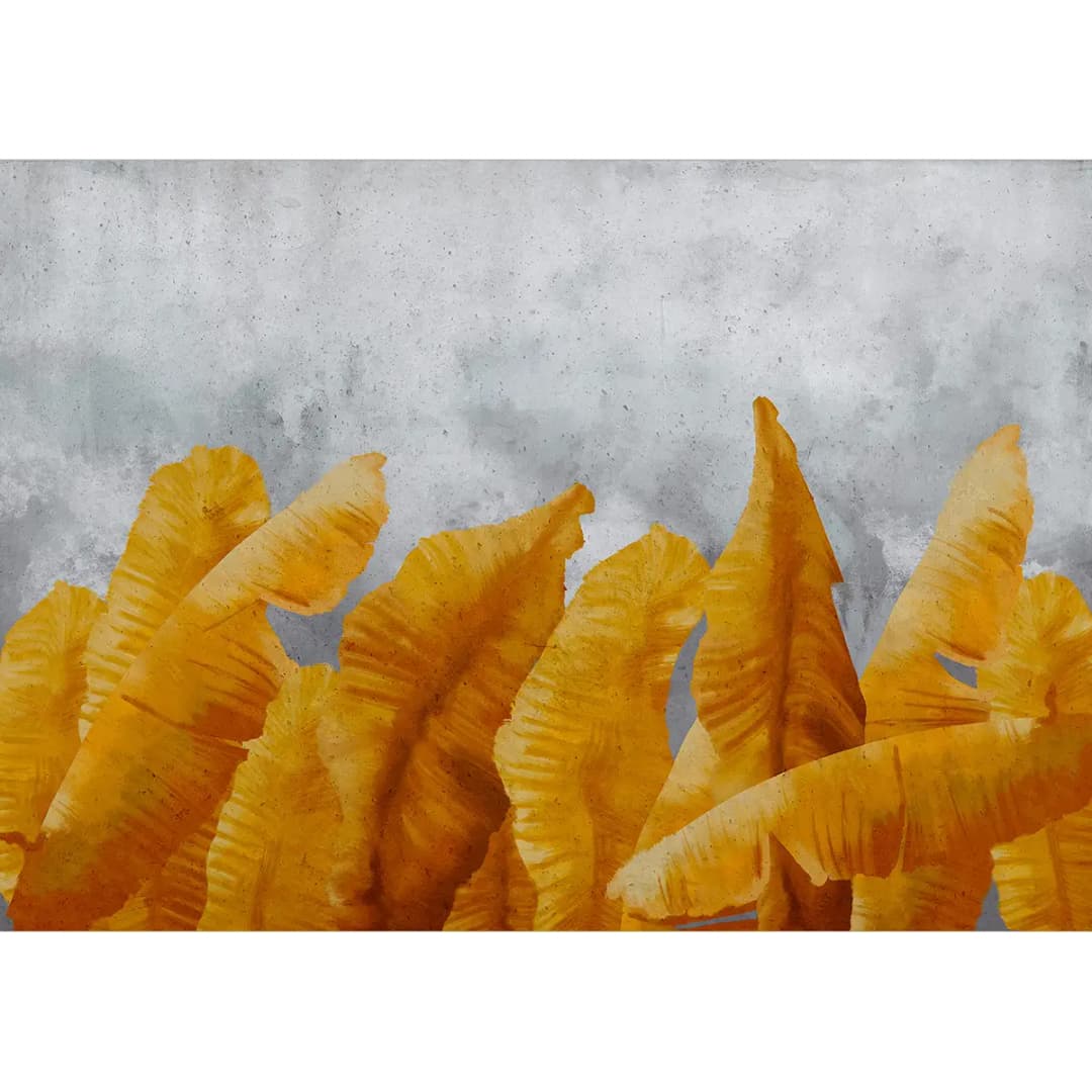 Vlies Fototapete Banana Leaves | Orange
