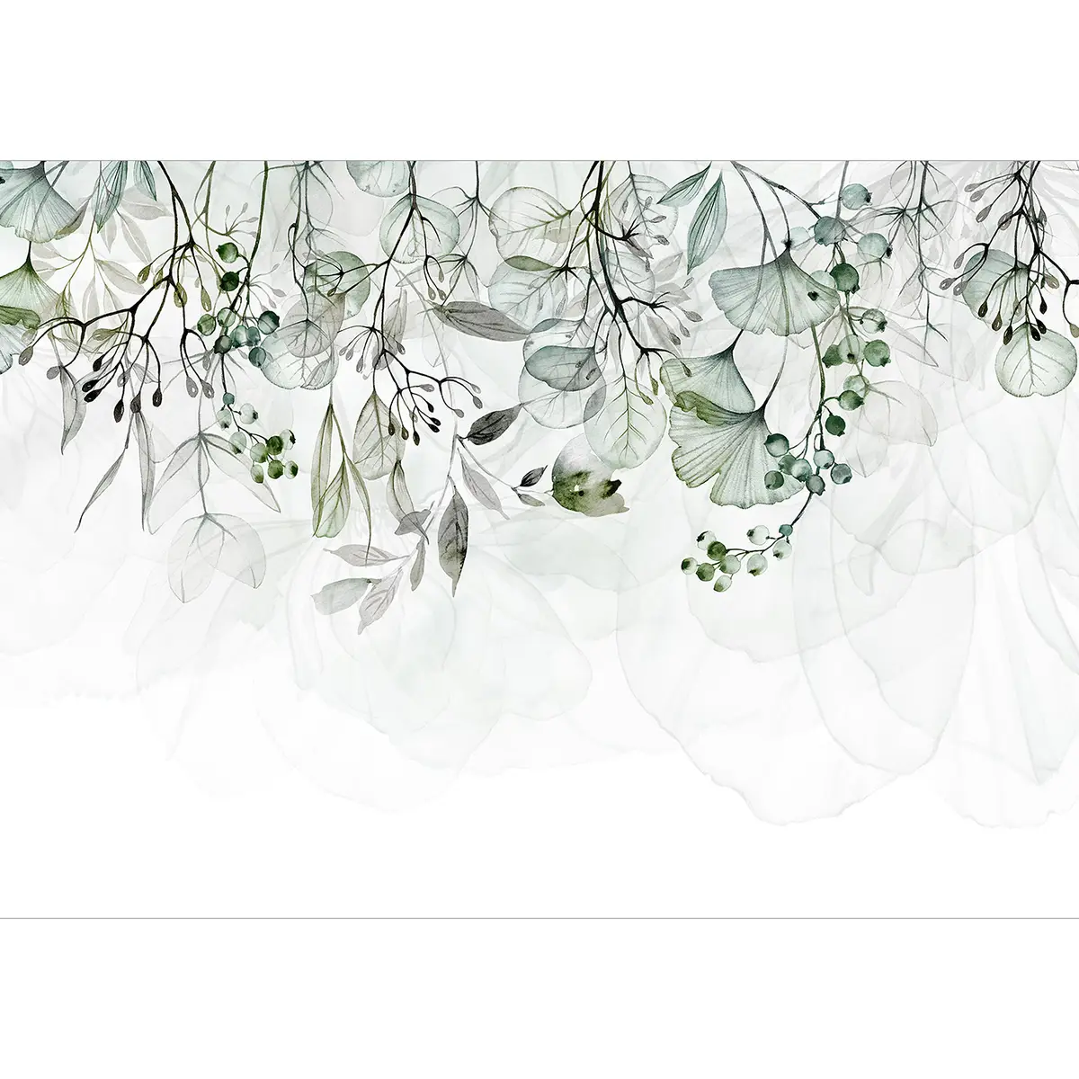 Vlies Fototapete Foggy Nature | Grün