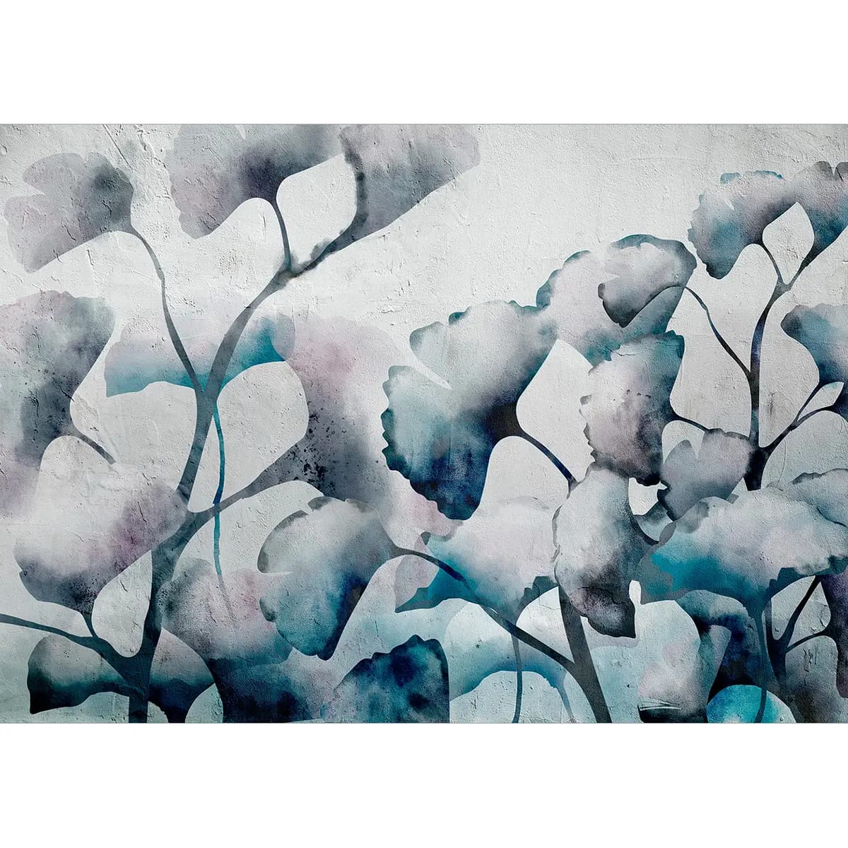 Vlies Fototapete Ginkgo Leaves | Blau