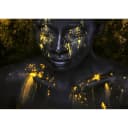 Vlies Fototapete Bathed in Gold | Schwarz