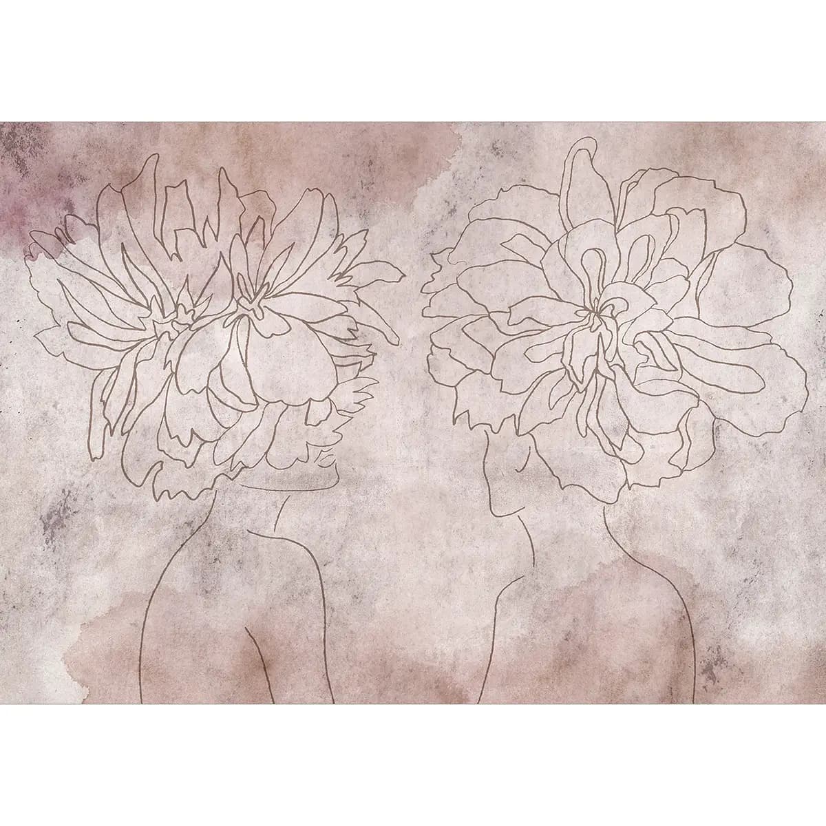Vlies Fototapete Floristic Fresco | Pink
