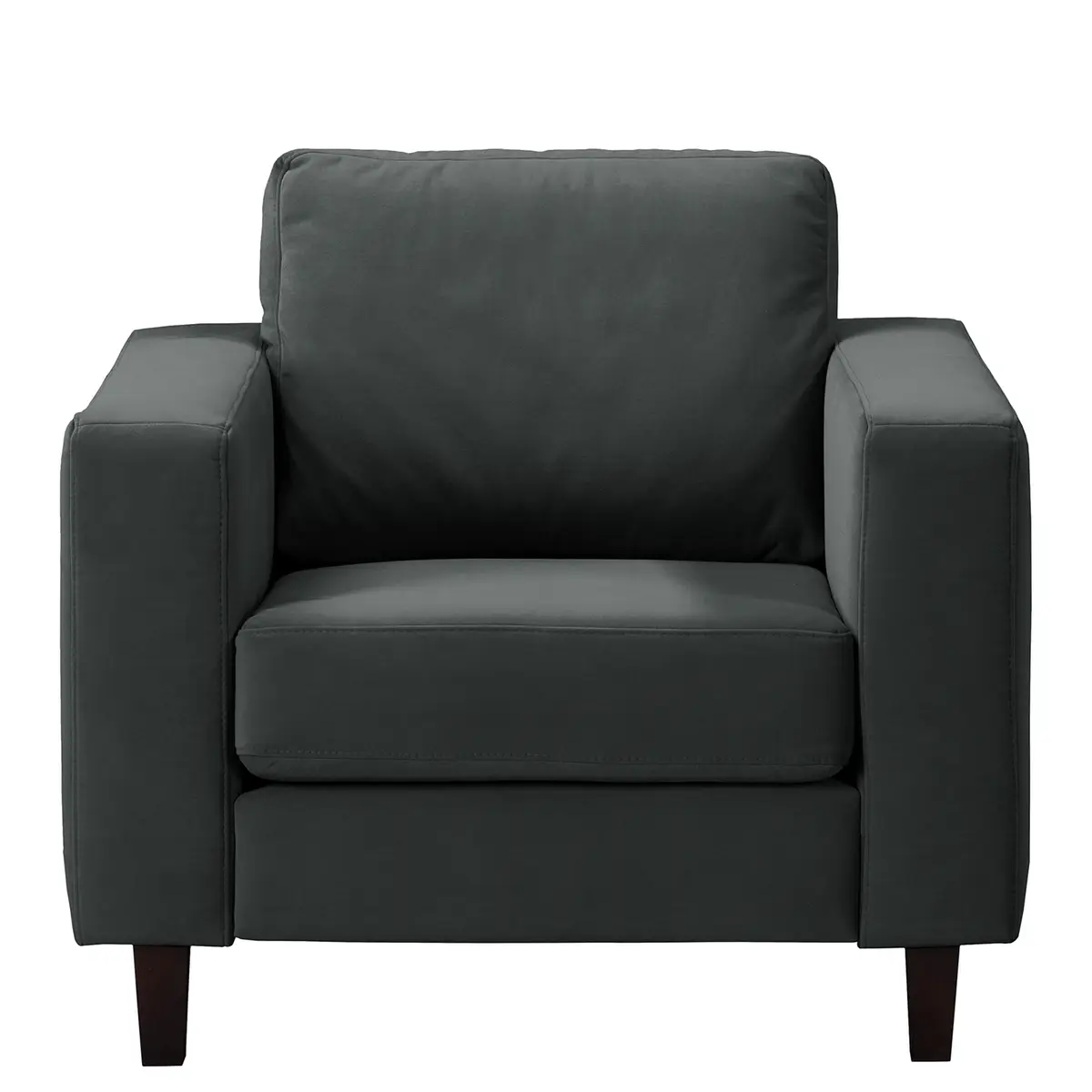 Sessel Grau Samt Vaia | Grau