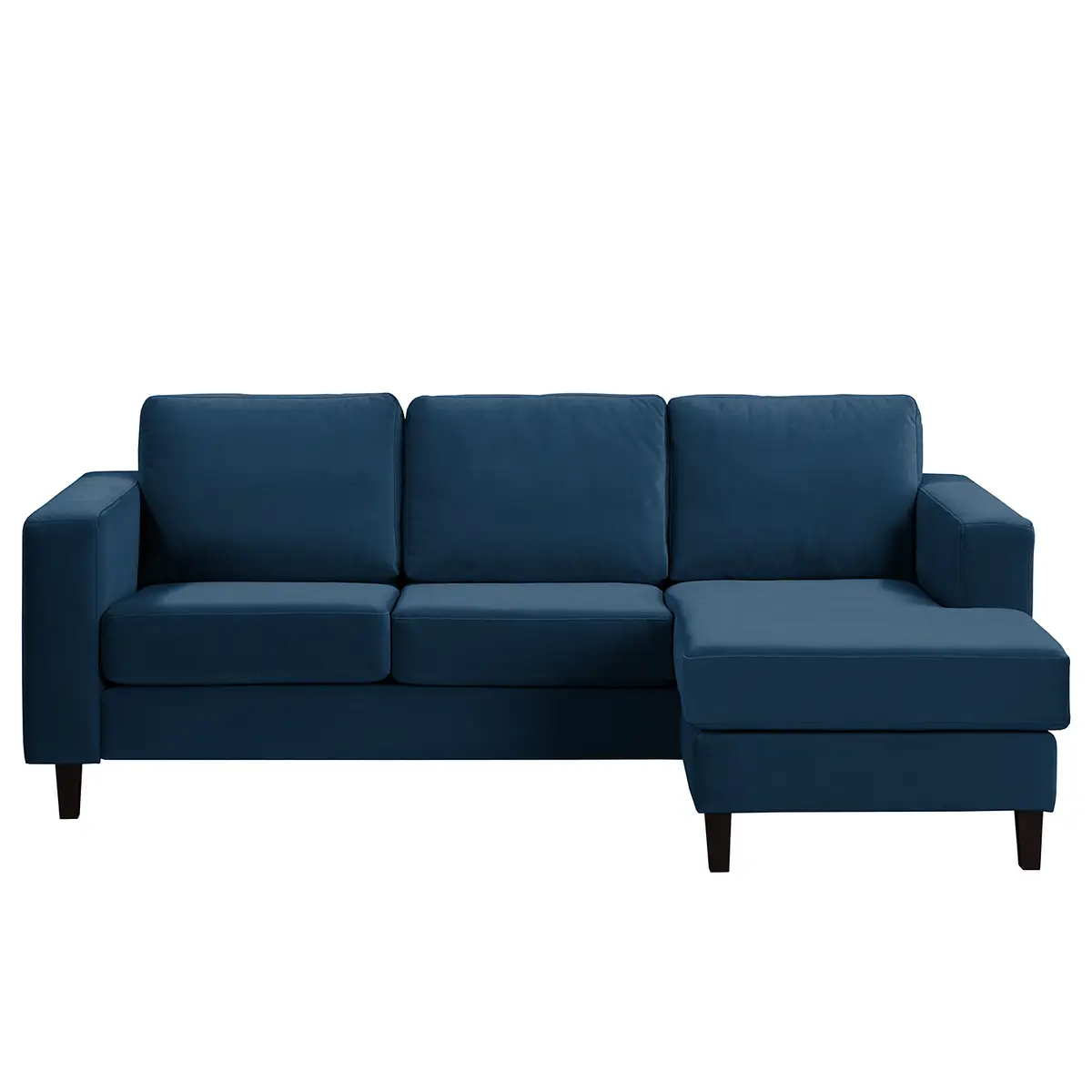 Ecksofa 2-Sitzer mit Longchair Vaia | Blau
