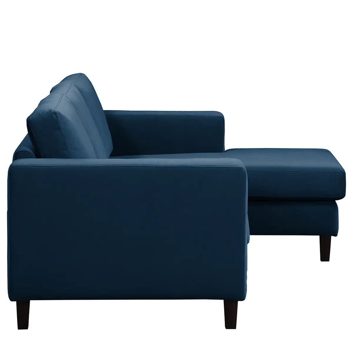 Ecksofa 2-Sitzer mit Longchair Vaia | Blau