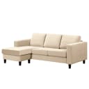 Ecksofa 2-Sitzer mit Longchair Vaia | Beige