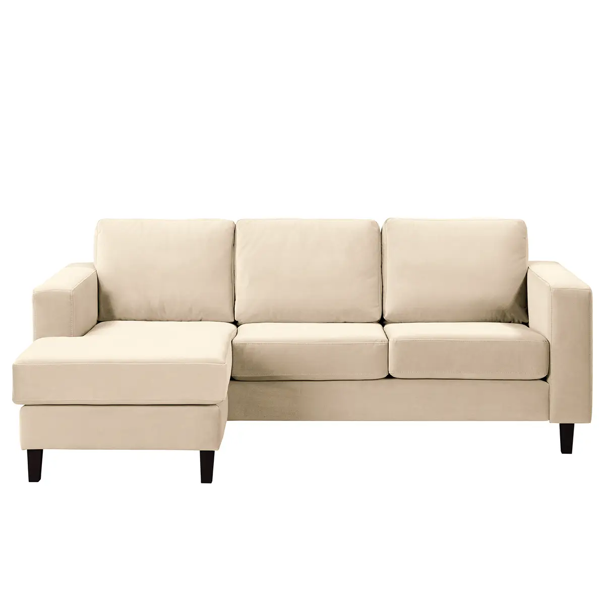 Ecksofa 2-Sitzer mit Longchair Vaia | Beige
