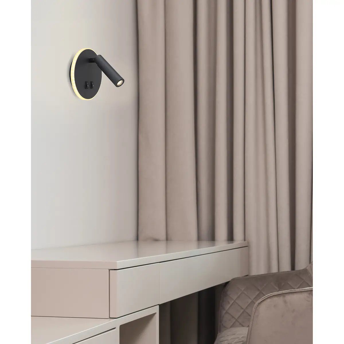 LED-Wandleuchte | Schwarz