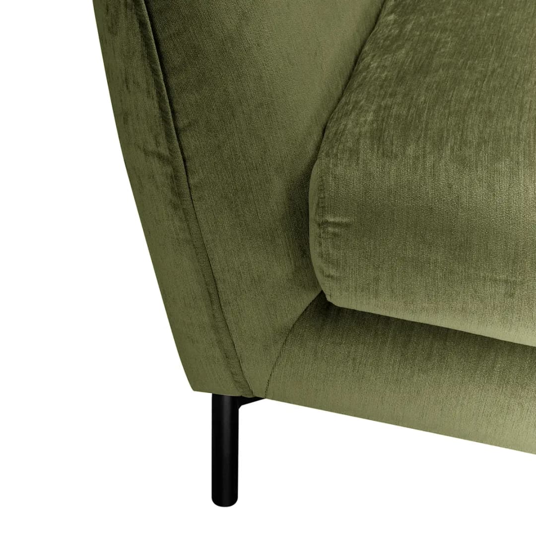 Sofa Portis 3-Sitzer Grün Chenille Elyon | Grün