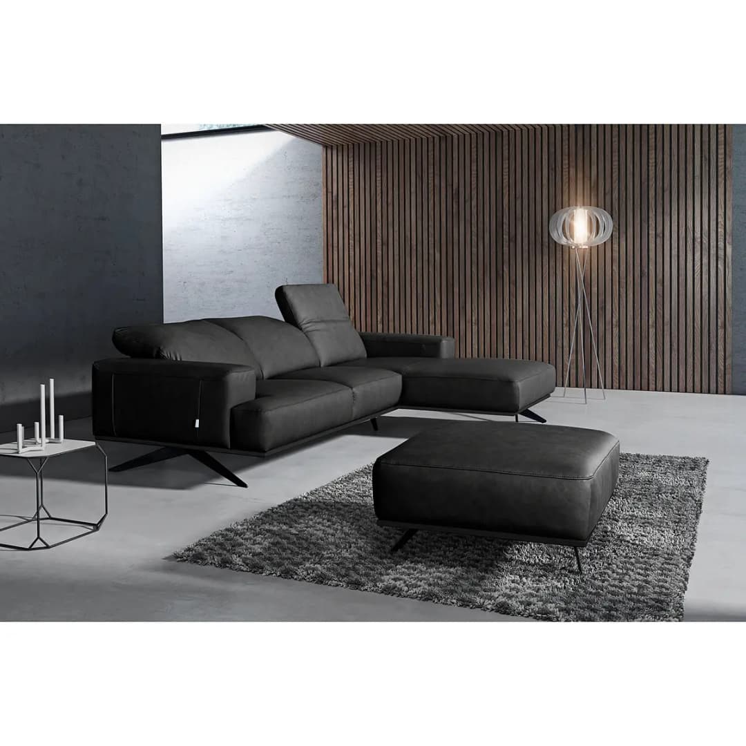 Ecksofa Nadra | Schwarz