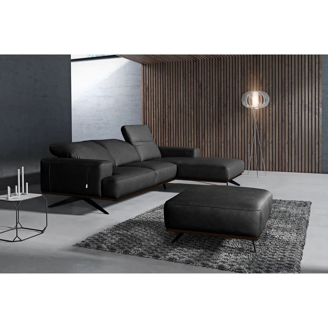 Ecksofa Nadra | Schwarz