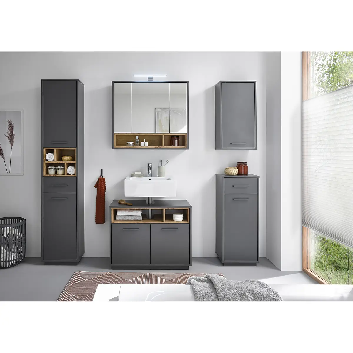 Hochschrank | Grau
