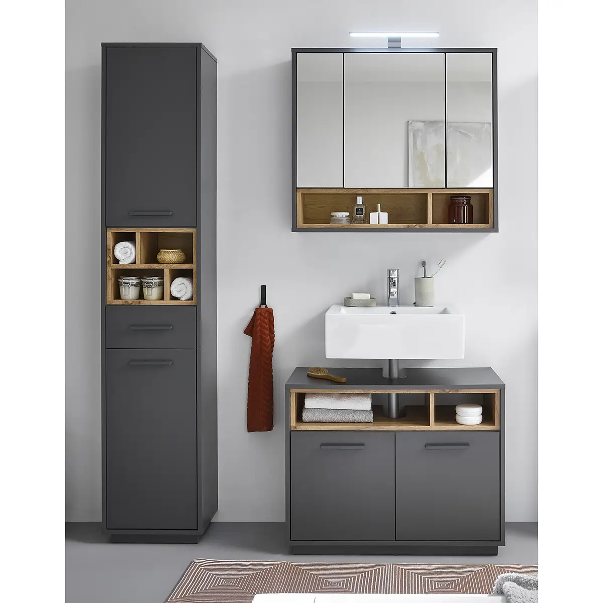 Badezimmerset III | Grau