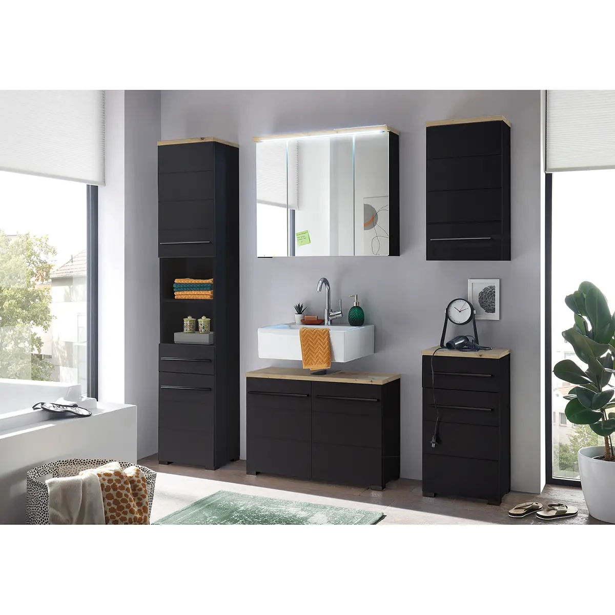 Hochschrank | Schwarz