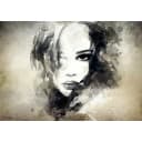 Vlies Fototapete Dream Girl | Schwarz