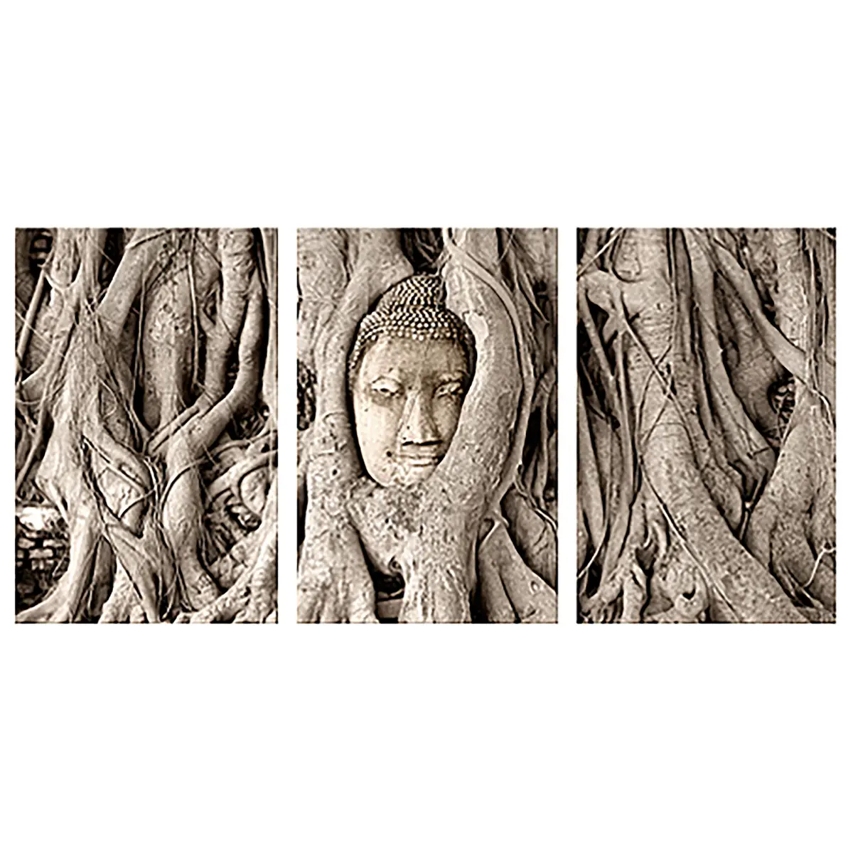 Wandbild Meditations Tree | Braun