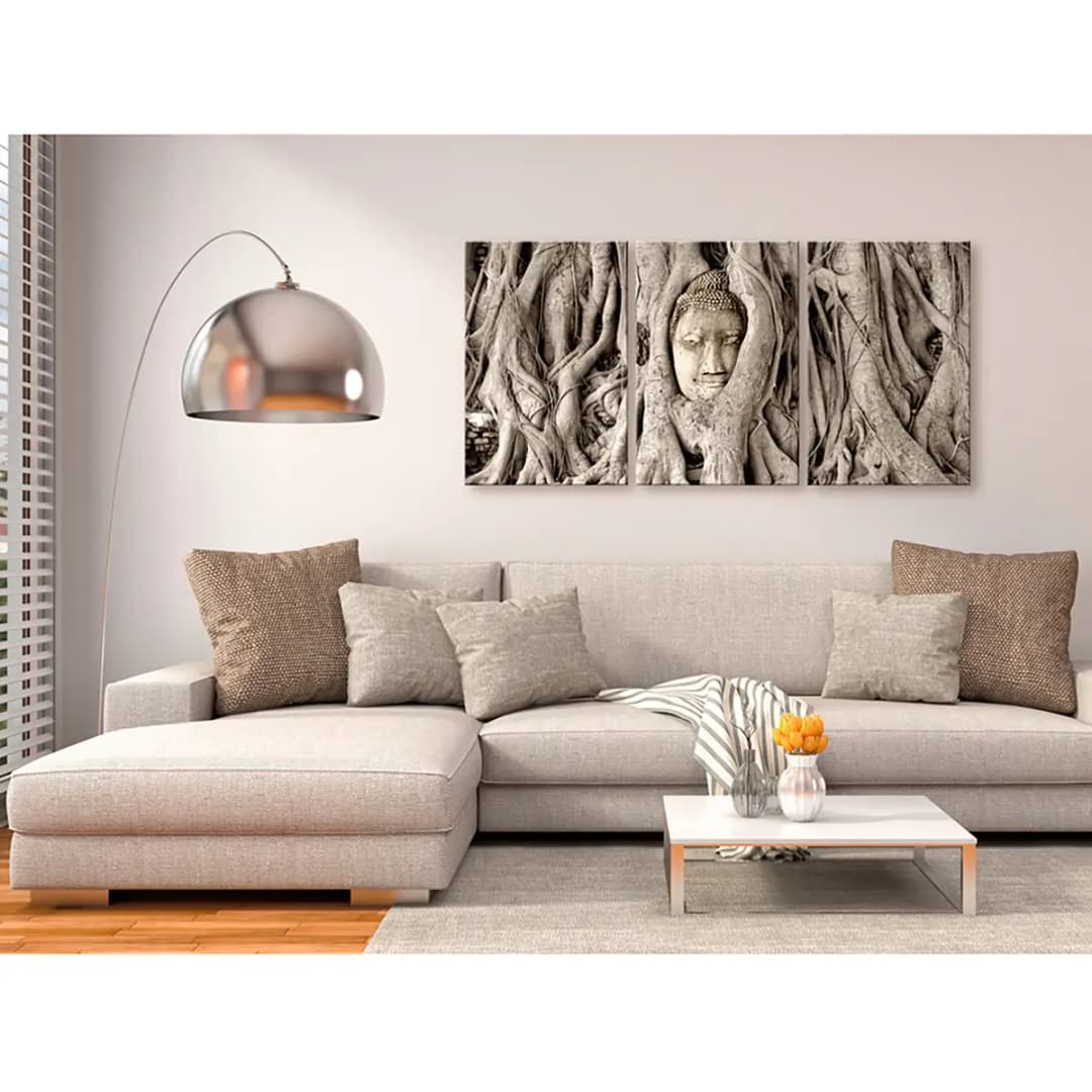 Wandbild Meditations Tree | Braun