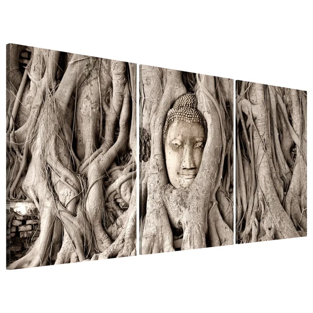 Wandbild Meditations Tree | Braun
