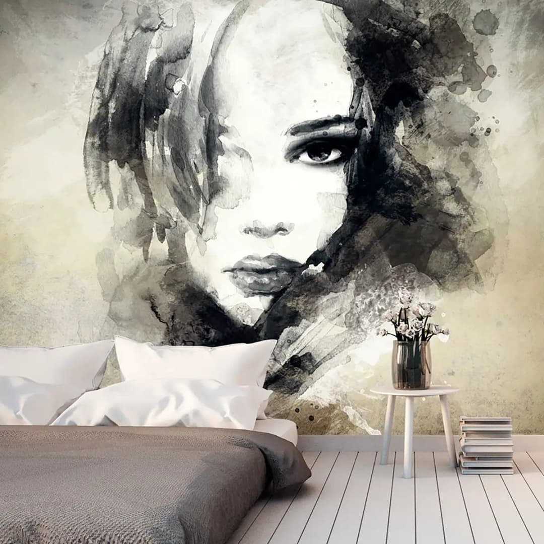Vlies Fototapete Dream Girl | Schwarz