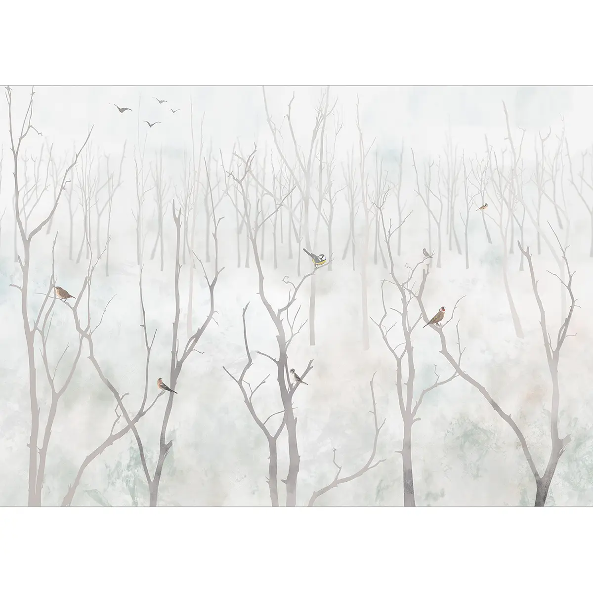 Fototapete Winter Forest | Grau