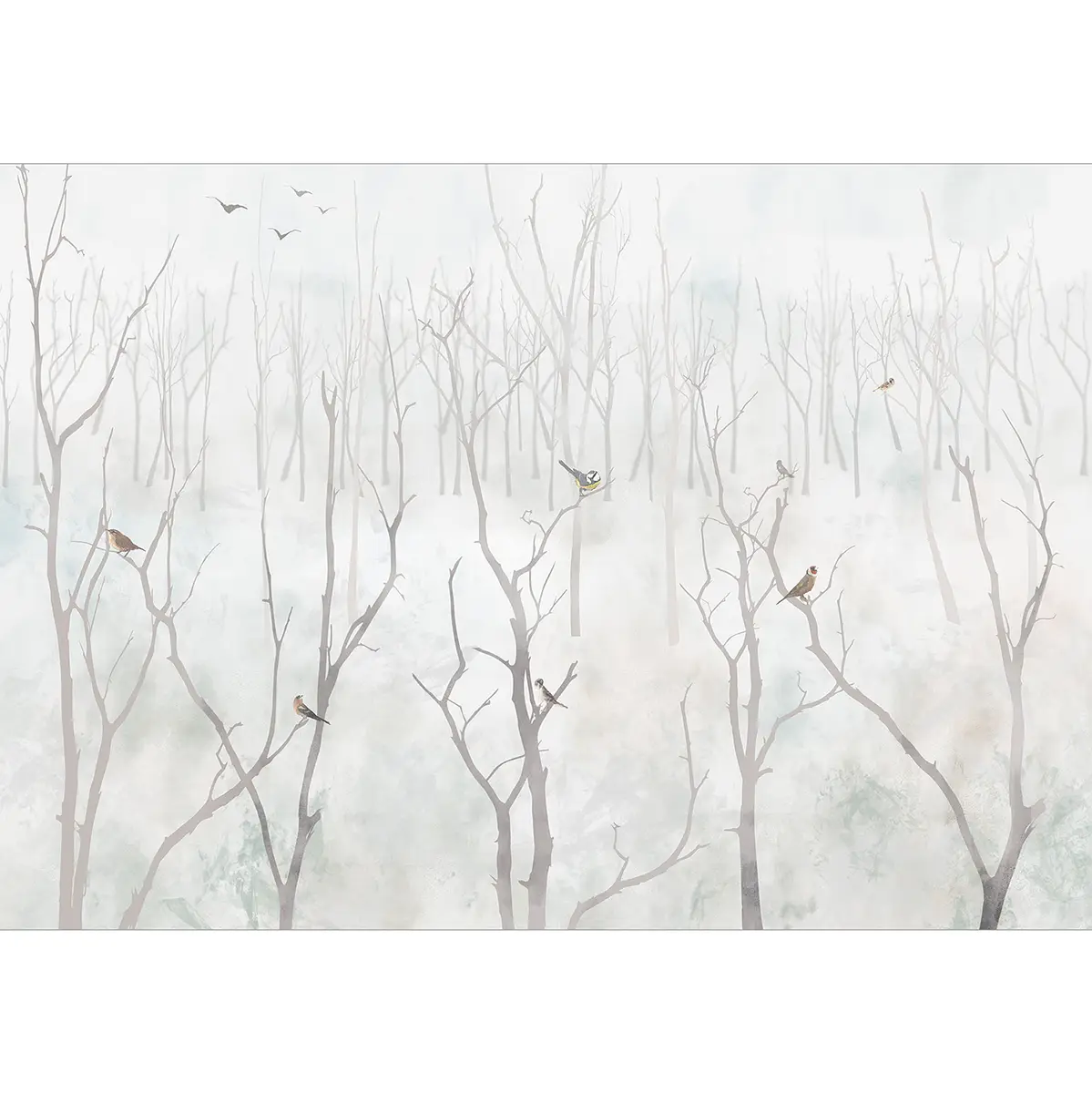Fototapete Winter Forest | Grau