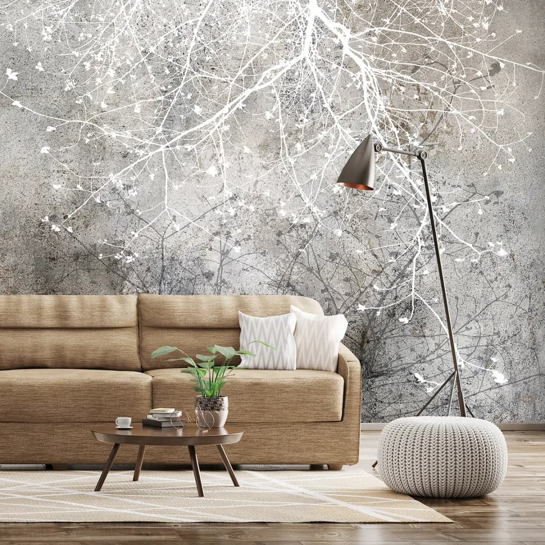 Fototapete Clear Branching | Grau