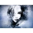 Vlies Fototapete Dream Girl | Blau