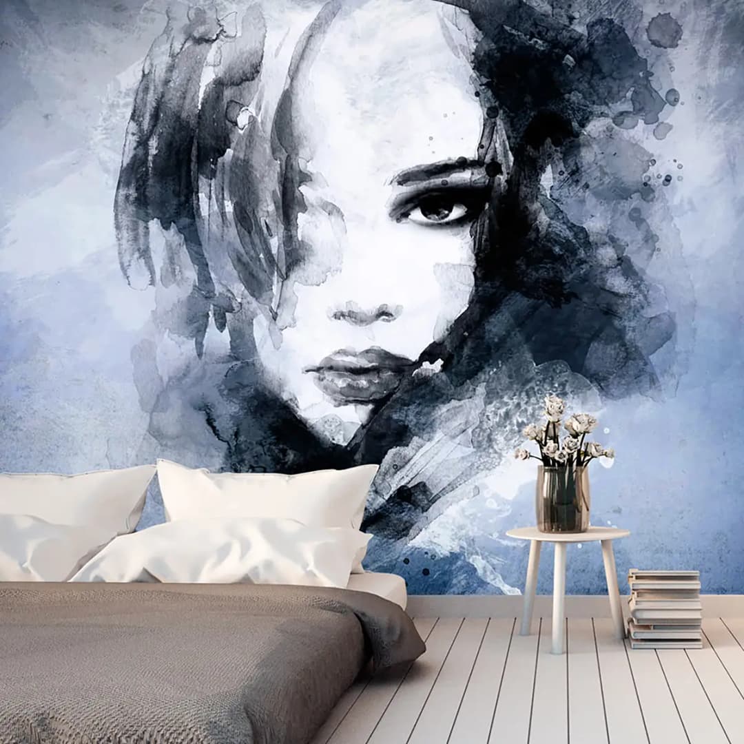 Vlies Fototapete Dream Girl | Blau