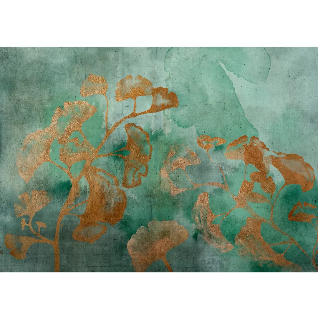 Fototapete Copper Ginkgo | Grün