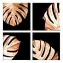 Wandbild Golden Monsters 4-teilig | Gold