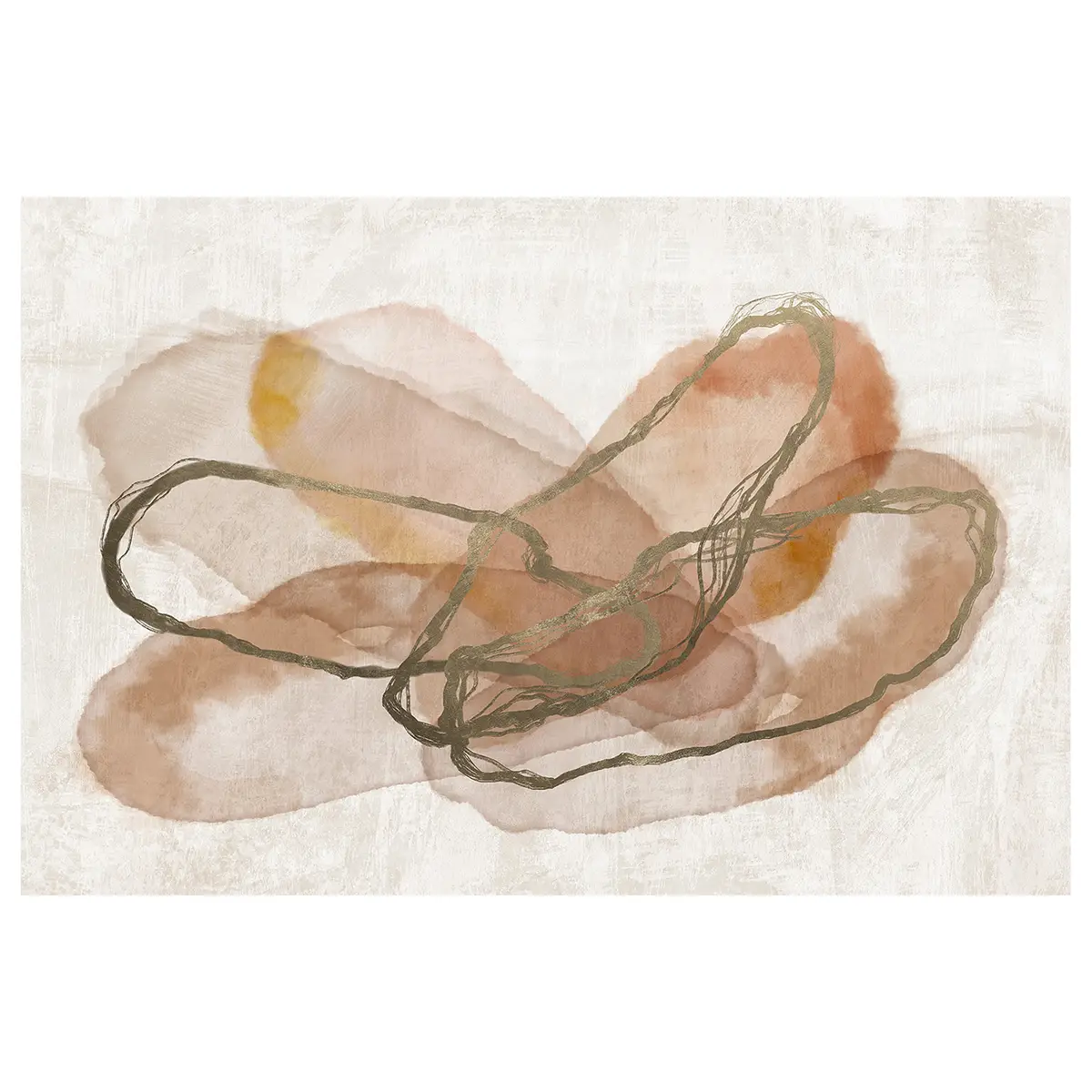 Wandbild Delicate Composition Leinen Grau | Grau