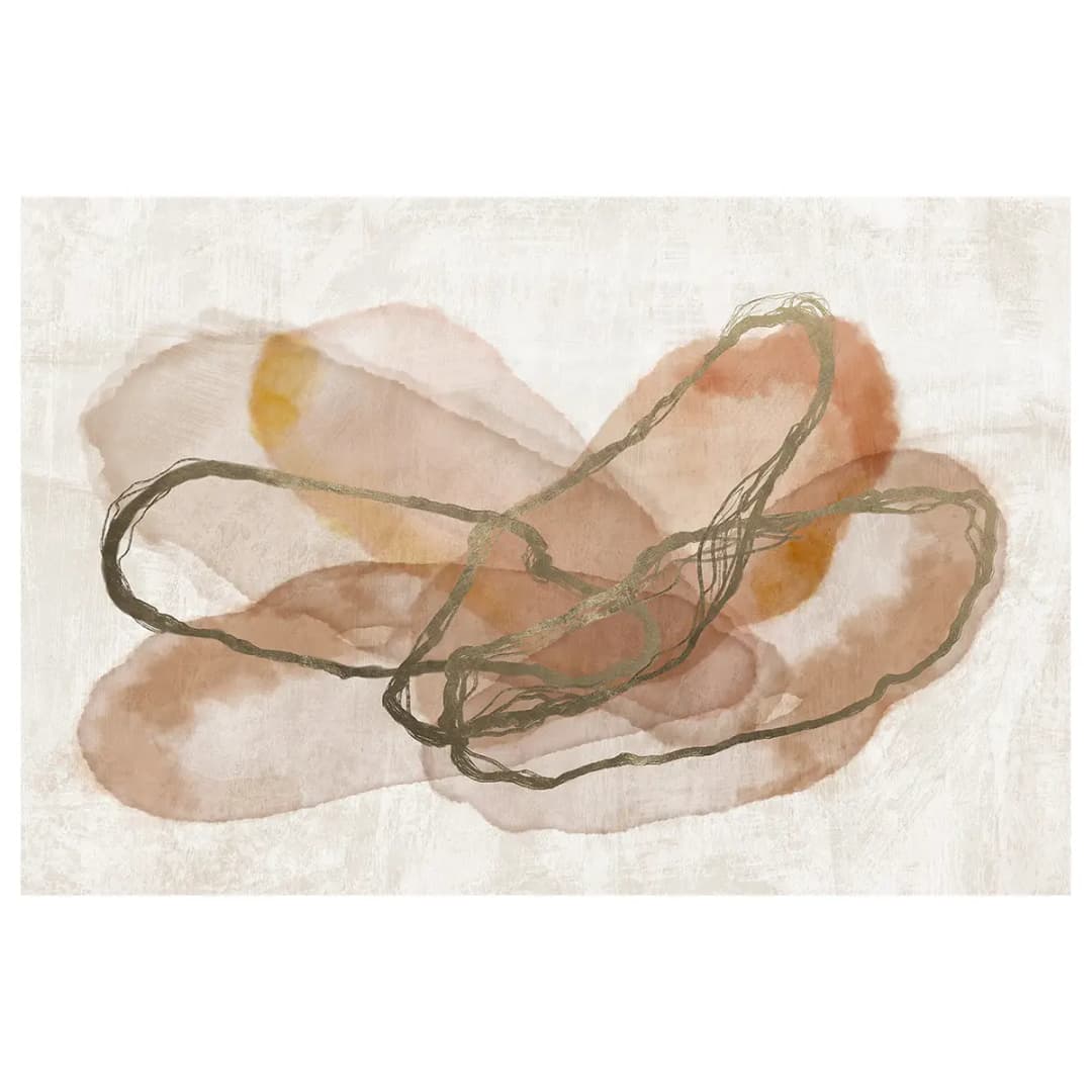 Wandbild Delicate Composition Leinen Grau 90 x 60cm | Grau